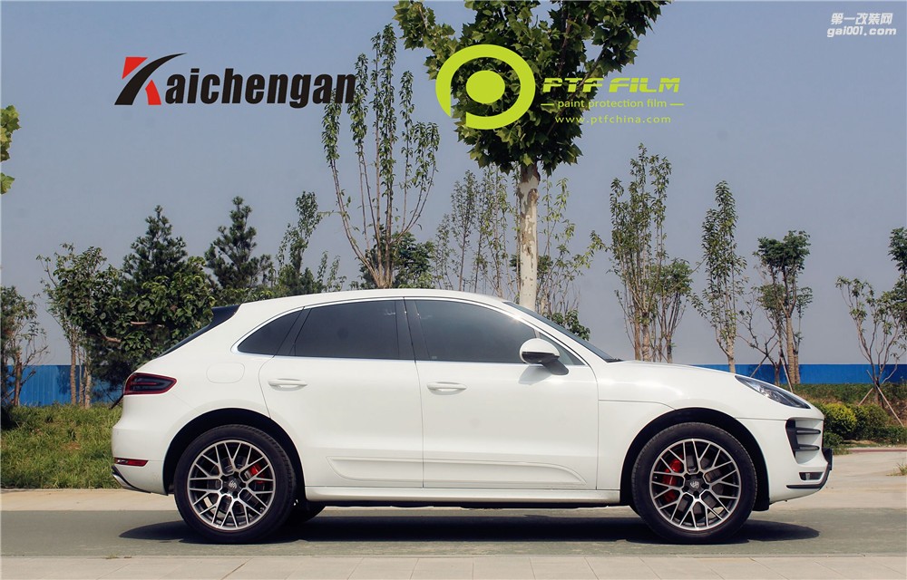 鄭州保時捷macan貼PTF專車專用透明膜效果圖