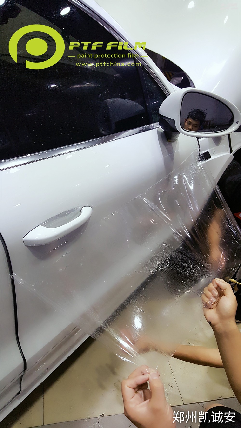 鄭州保時捷macan貼PTF專車專用透明膜效果圖