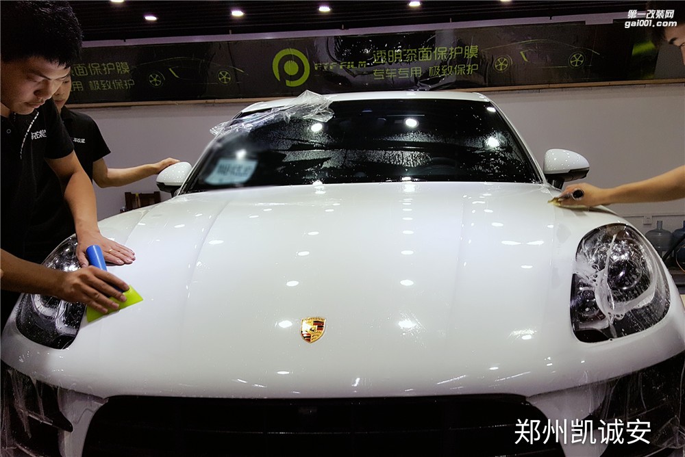 鄭州保時捷macan貼PTF專車專用透明膜效果圖