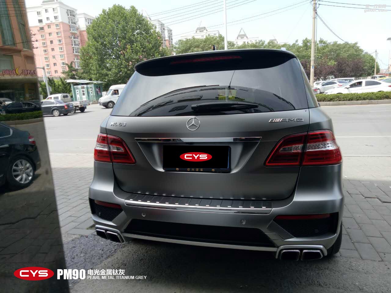 北京奔馳ML63 CYS電光金屬鈦灰 PM90汽車改色貼膜