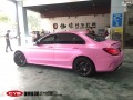 奔馳C63 CYS亞光鉆石粉 DM030 汽車(chē)改色貼膜 18611722254 (8)