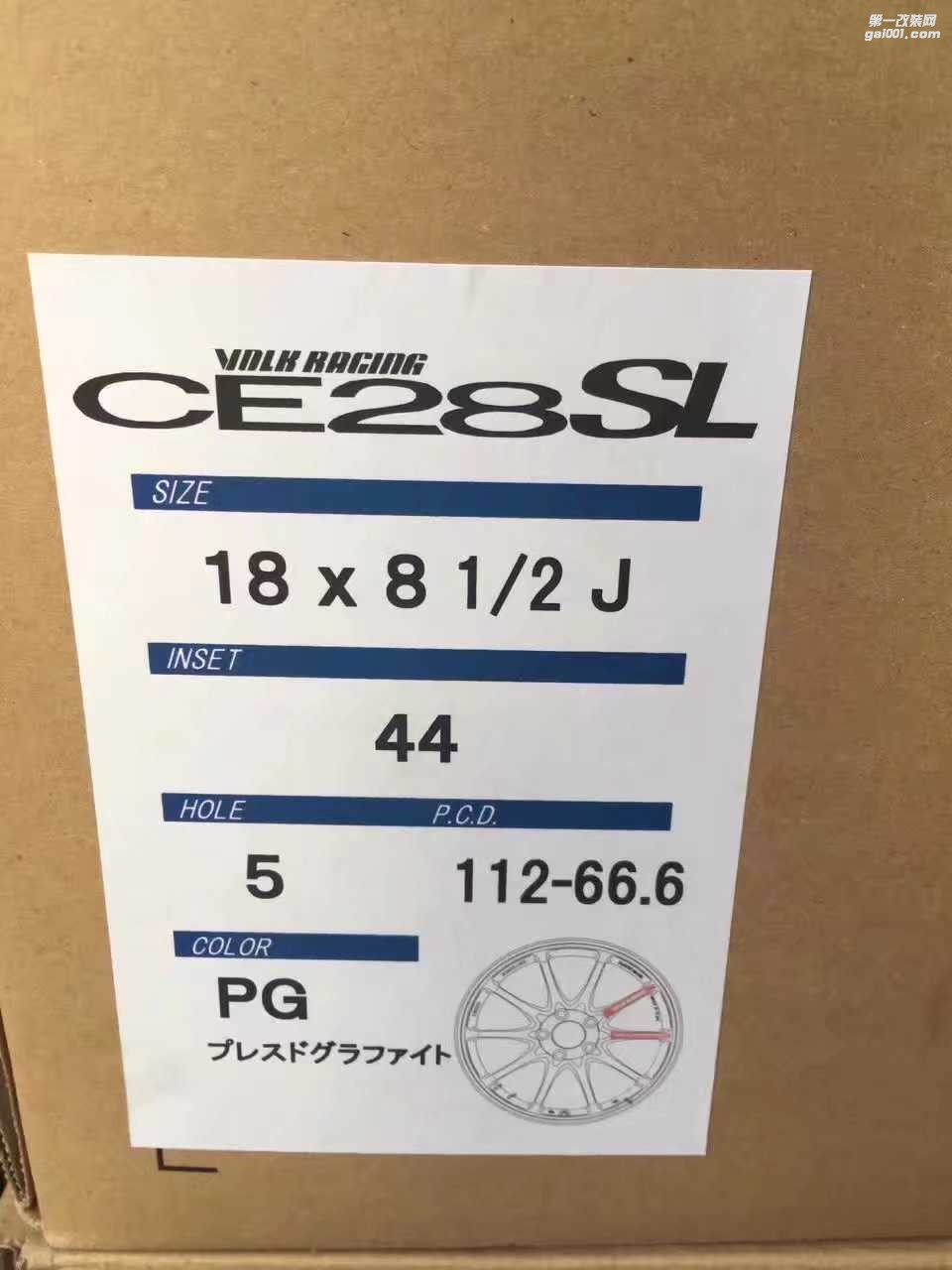 全新，鍛造 RAYS CE28 SL   18寸x8.5J ET44  5×112