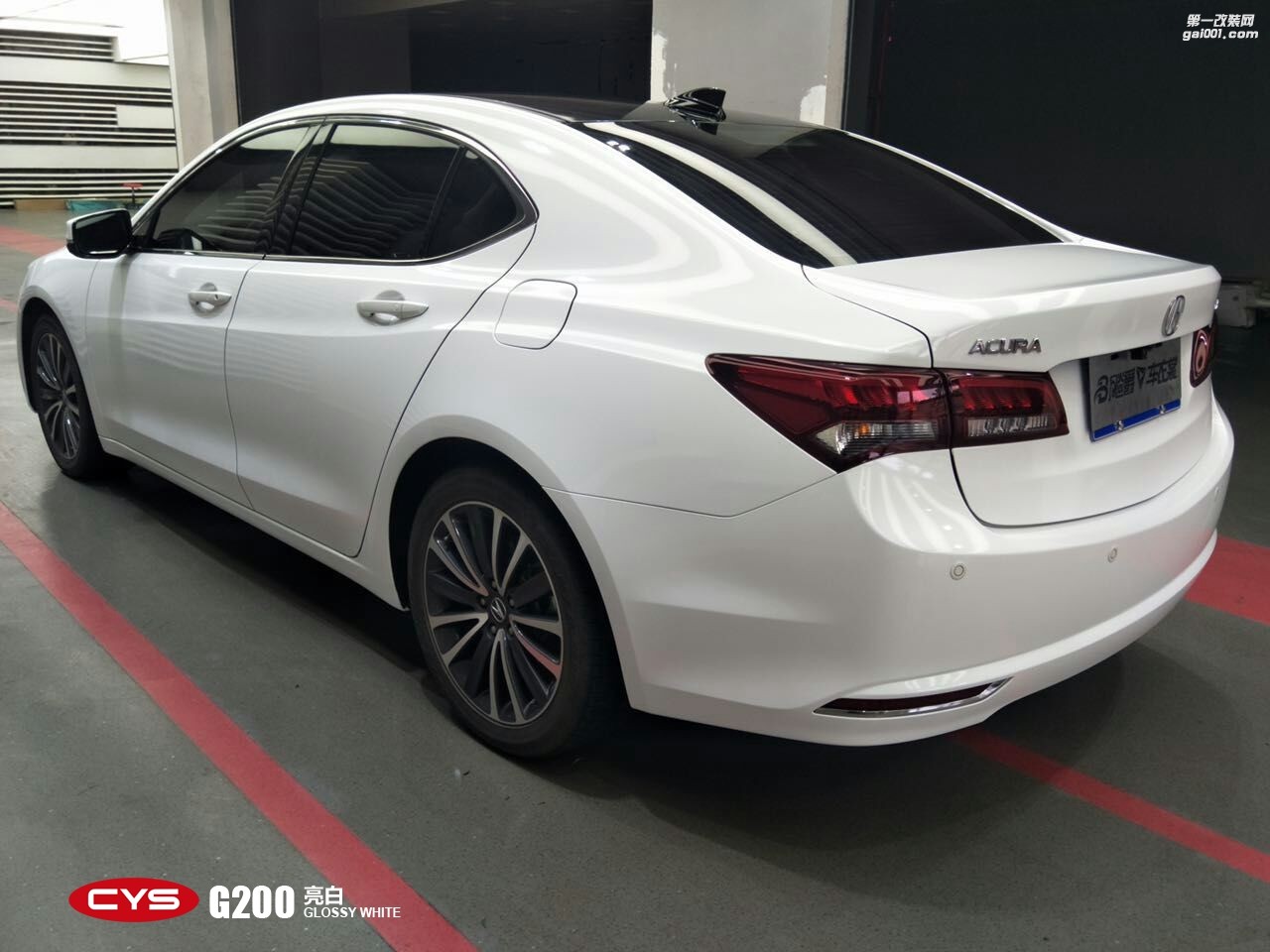 北京謳歌TLX CYS亮白 G200 汽車改色貼膜