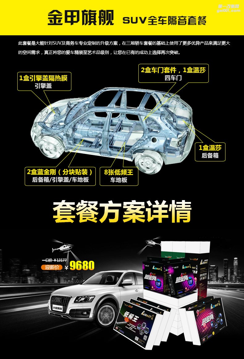 大連大興非常城市大能SUV全車隔音方案