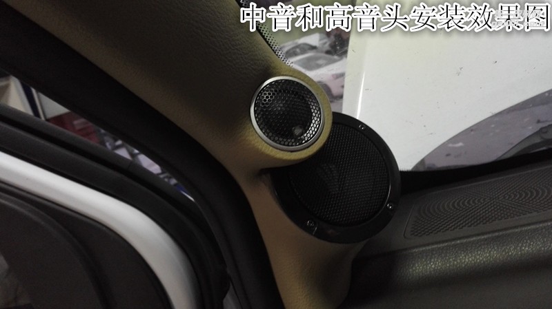 還原完美聲場(chǎng)五菱榮光V音響改裝德國(guó)彩虹三分頻加裝處理器-鄭州金聲音響改裝