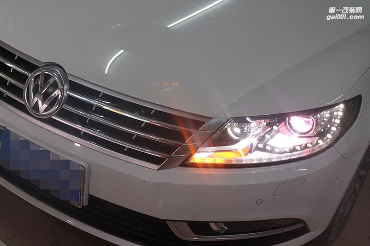 大眾朗逸改裝大燈改裝透鏡氙氣燈日行燈惡魔眼