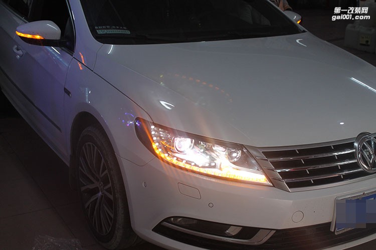 大眾朗逸改裝大燈改裝透鏡氙氣燈日行燈惡魔眼