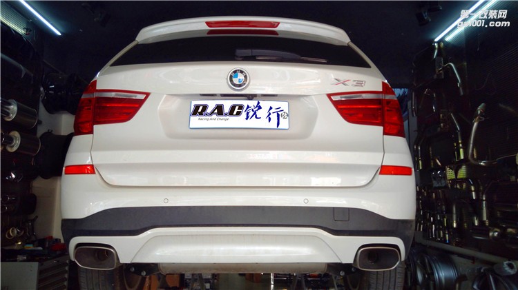 成都銳行寶馬X3改裝雙邊方口排氣，卡宴尾喉