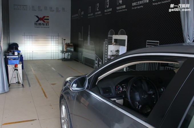 廣州速騰炫酷車燈改燈 速騰汽車大燈改裝燈光升級氙氣燈