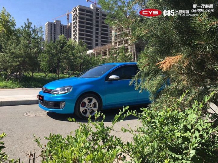 北京大眾GTI CYS水晶海藍(lán) C85 汽車改色貼膜