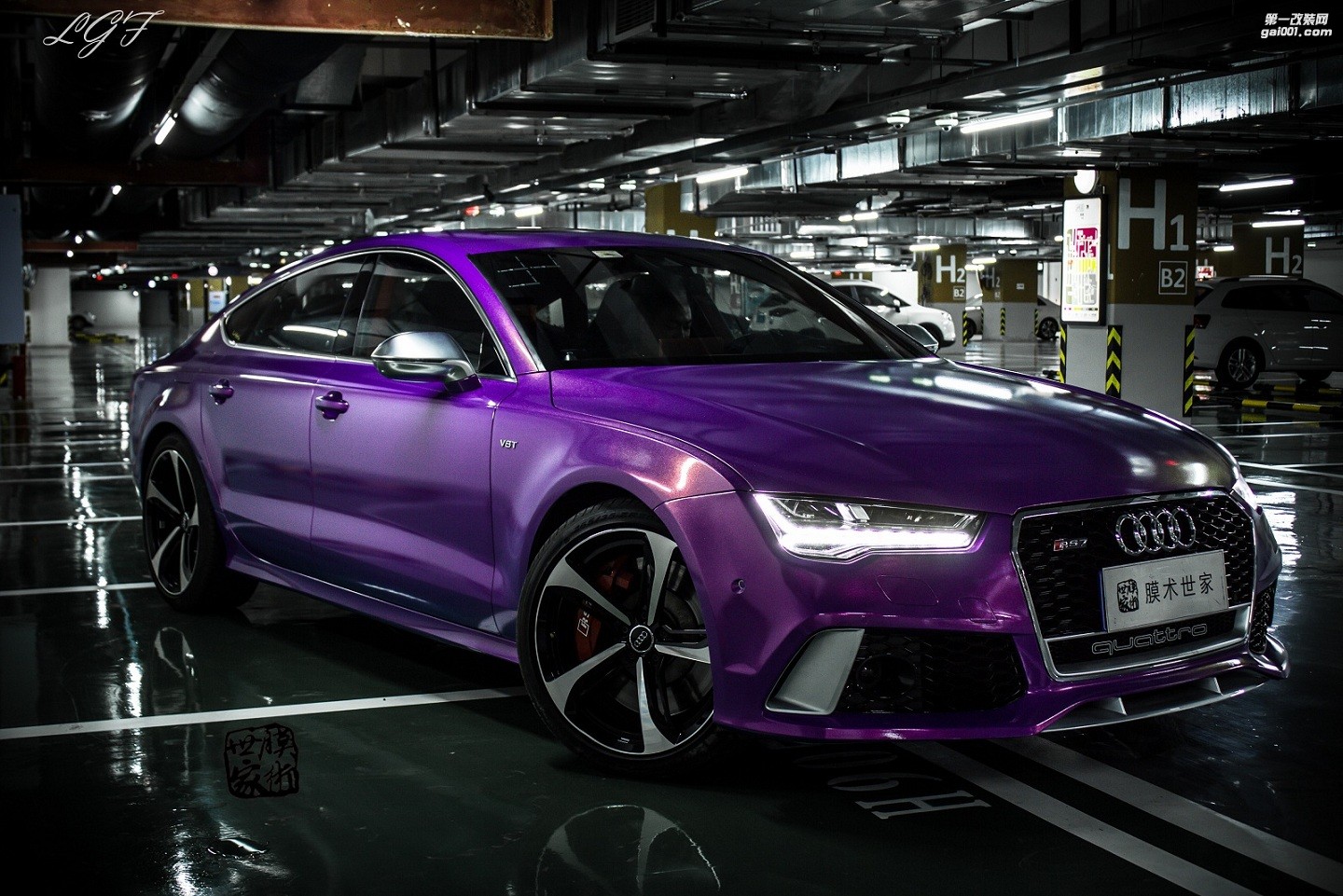 成都A7全車施工車身透明保護膜，改色膜，犀牛皮，隱形車衣