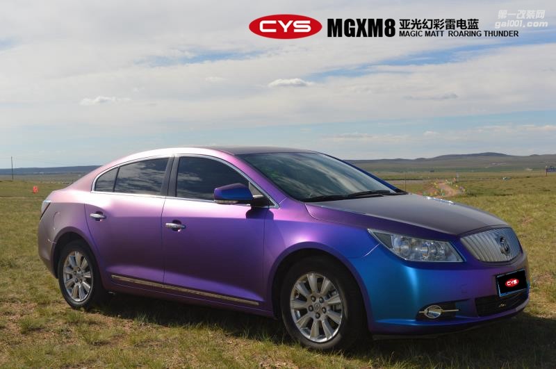 北京別克君越 CYS亞光幻彩雷電藍(lán) MGXM8 汽車改色貼膜