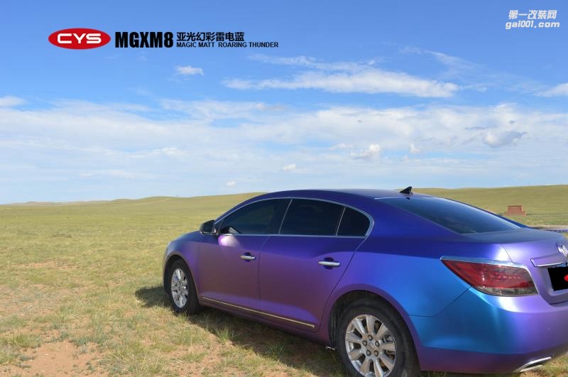 北京別克君越 CYS亞光幻彩雷電藍(lán) MGXM8 汽車改色貼膜