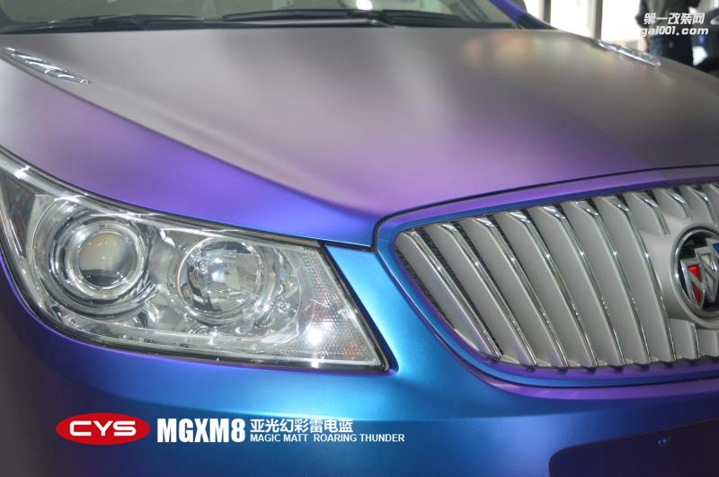 北京別克君越 CYS亞光幻彩雷電藍(lán) MGXM8 汽車改色貼膜