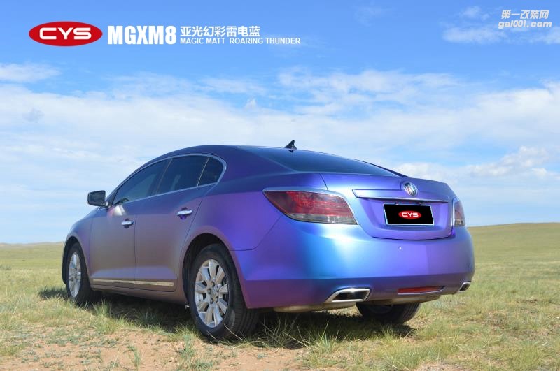 北京別克君越 CYS亞光幻彩雷電藍(lán) MGXM8 汽車改色貼膜