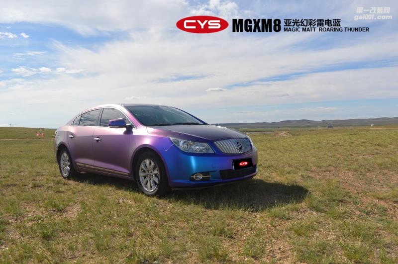 北京別克君越 CYS亞光幻彩雷電藍(lán) MGXM8 汽車改色貼膜