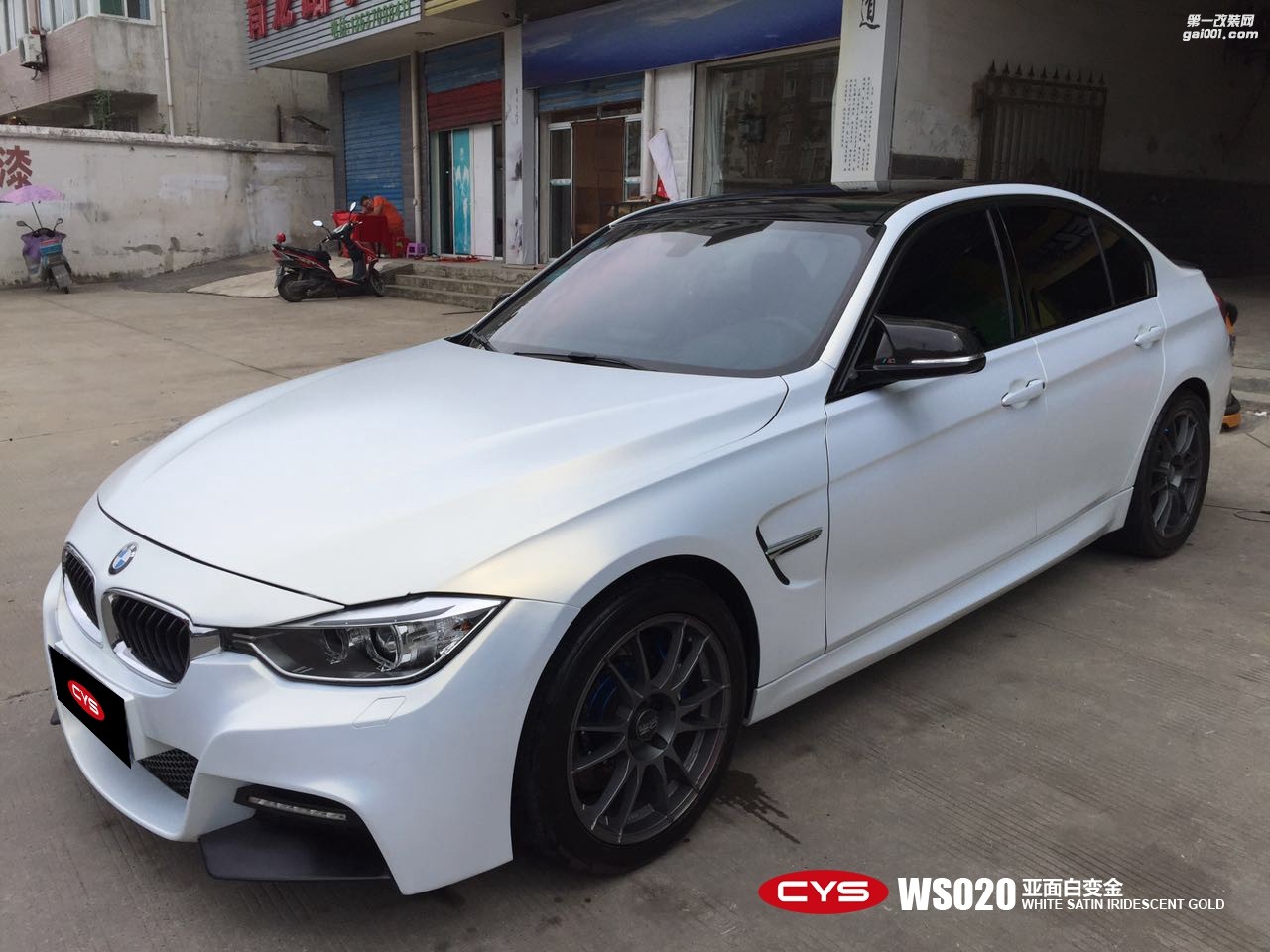 CYS亞面白變金車身膜車衣裳WS020亞面白變金改色膜