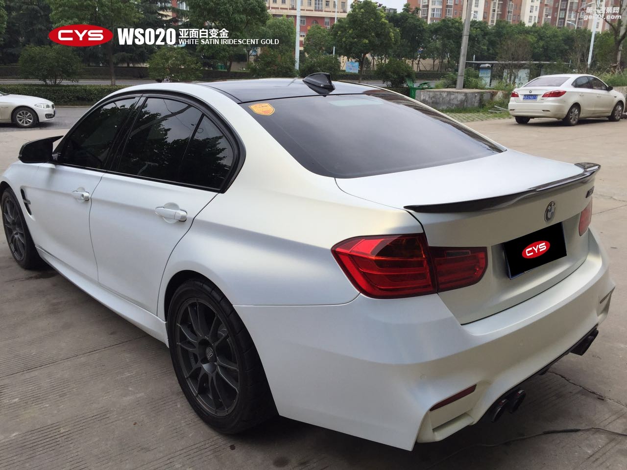 CYS亞面白變金車身膜車衣裳WS020亞面白變金改色膜