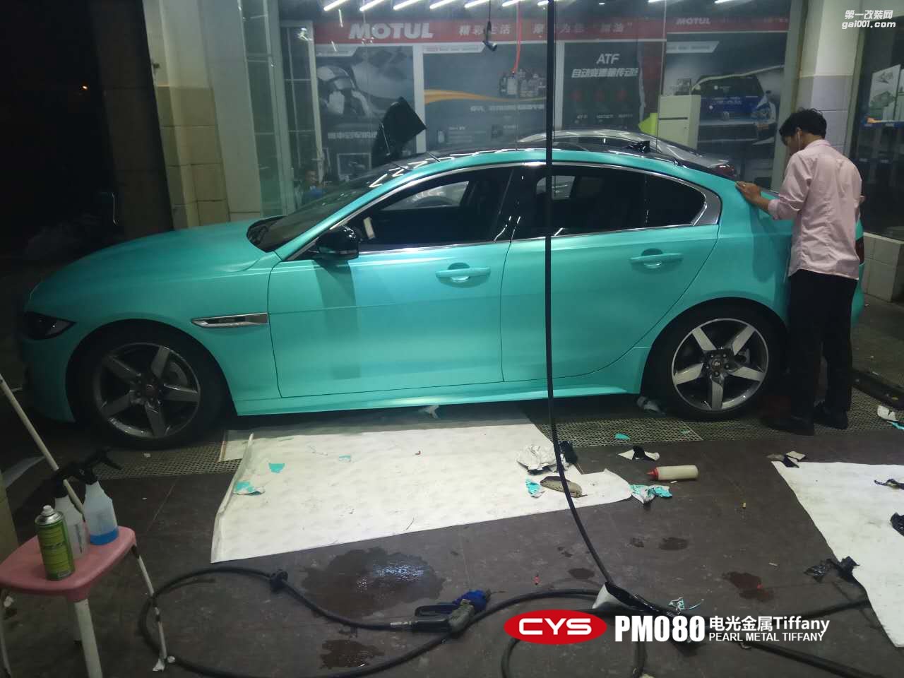 北京捷豹XF CYS電光金屬Tiffany PM080 汽車改色貼膜
