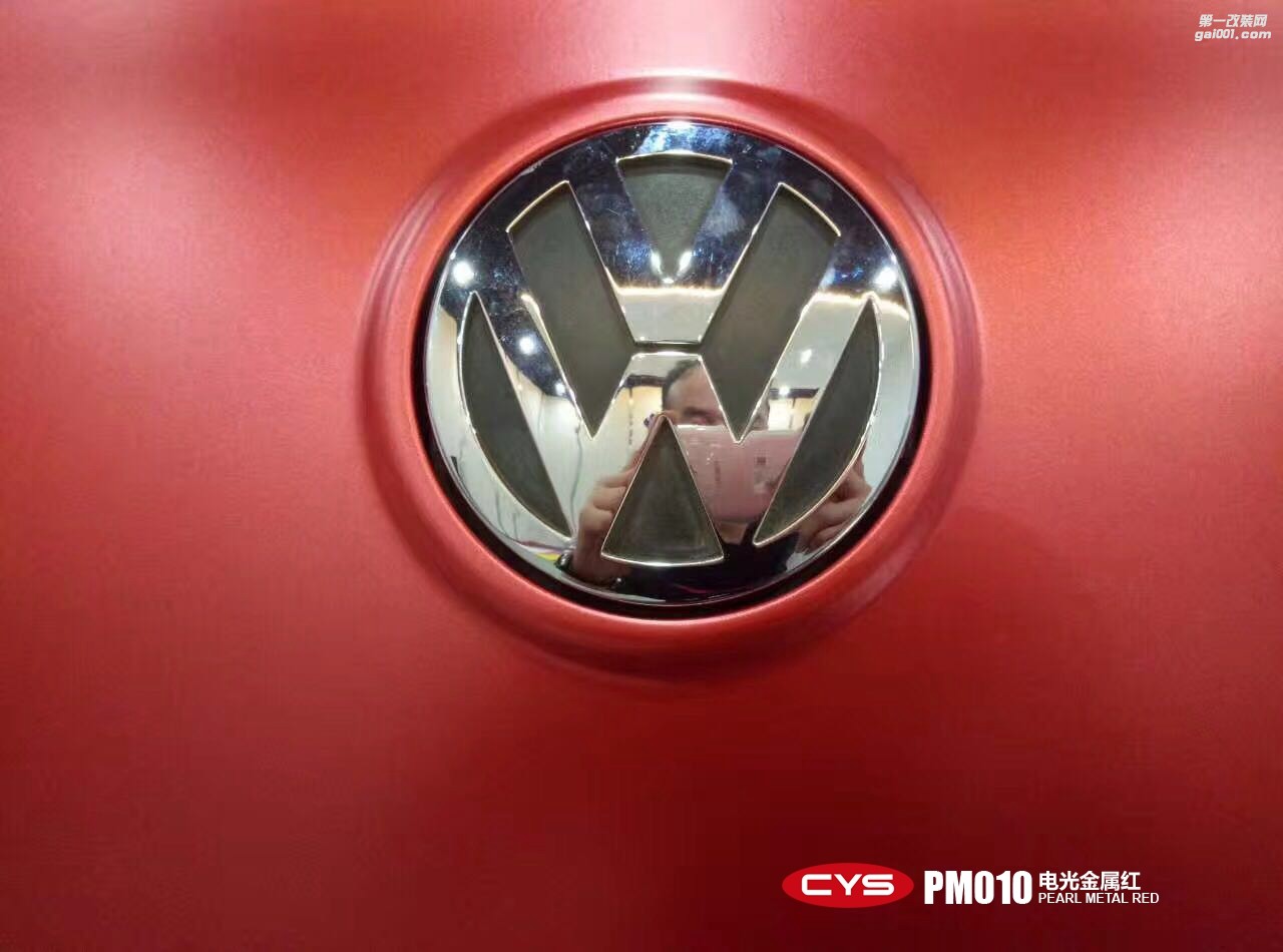 北京大眾邁騰 CYS電光金屬紅 PM010 汽車改色貼膜