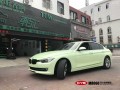 寶馬3系馬卡龍蝴蝶綠車身改色貼膜