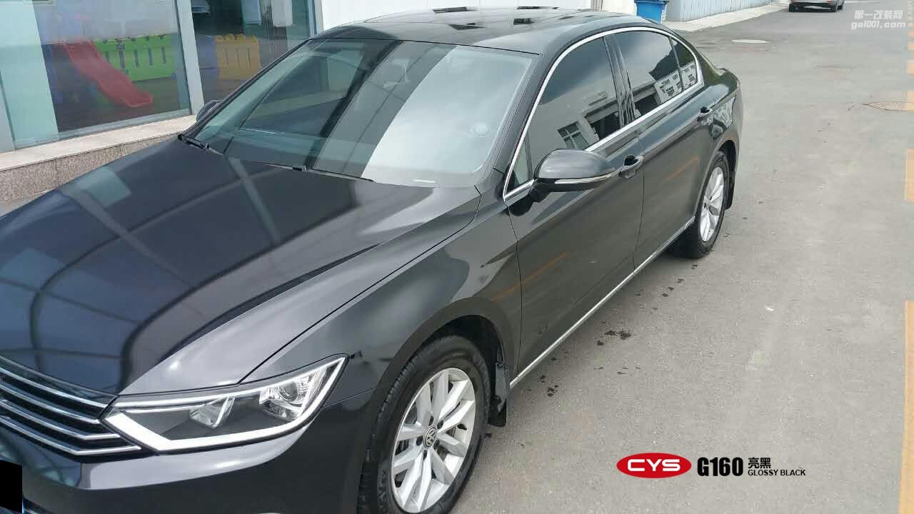 北京大眾邁騰 CYS亮黑 G160 汽車改色貼膜