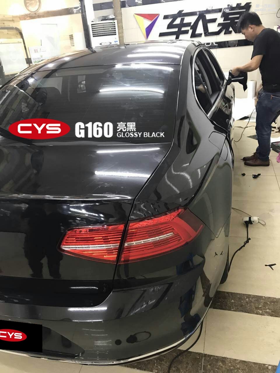 北京大眾邁騰 CYS亮黑 G160 汽車改色貼膜