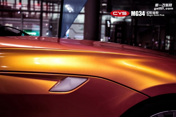 北京寶馬Z4 CYS幻彩金粉 MG34 汽車改色貼膜