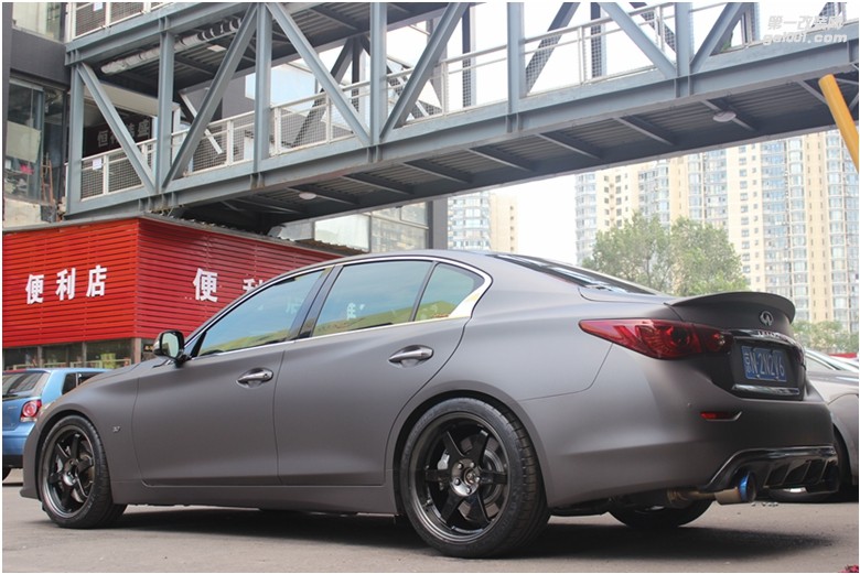海亞：英菲尼迪 Q50 豪運(yùn)   RAYS TE37SL 19寸鍛造輪轂 HKS避震HKS排氣