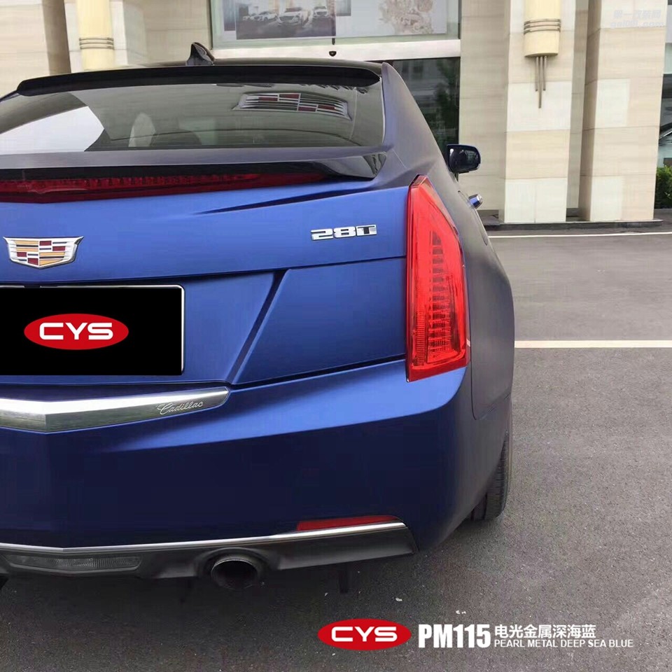 北京凱迪拉克ATS CYS電光金屬深海藍(lán) PM115 汽車(chē)改色貼膜