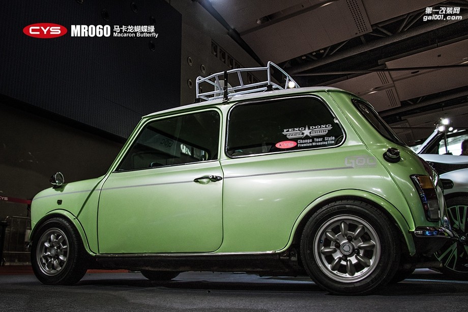 四川成都車(chē)衣裳MINI馬卡龍蝴蝶綠MR00汽車(chē)改色貼膜