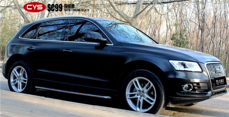 鄭州汽車改色奧迪Q5陶瓷黑貼膜凱誠安店