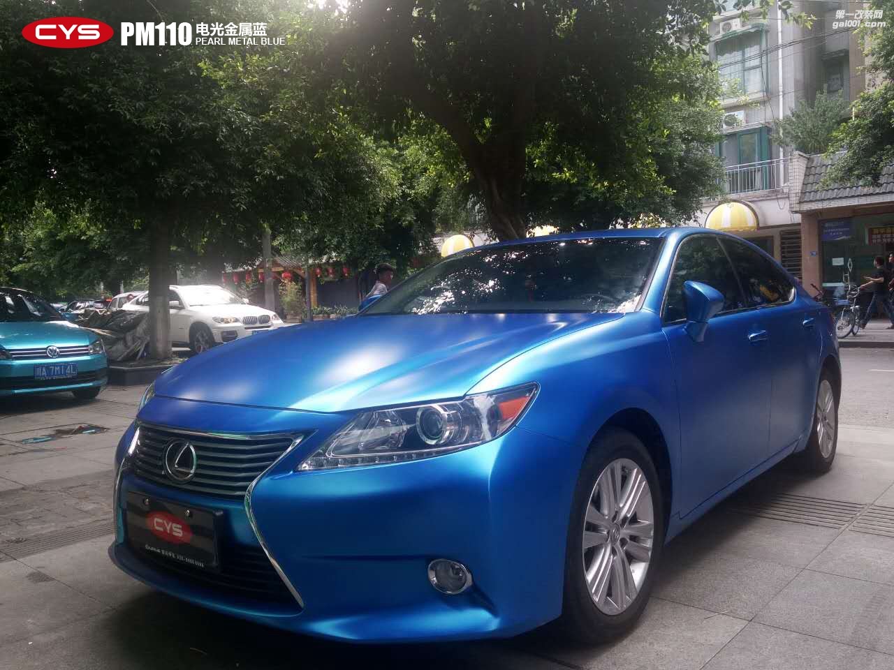 CYS電光藍(lán)車身膜車衣裳PM110電光藍(lán)改色膜