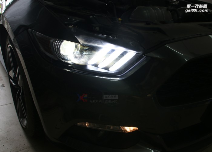 野馬汽車改裝廣州炫酷車燈改燈日行燈