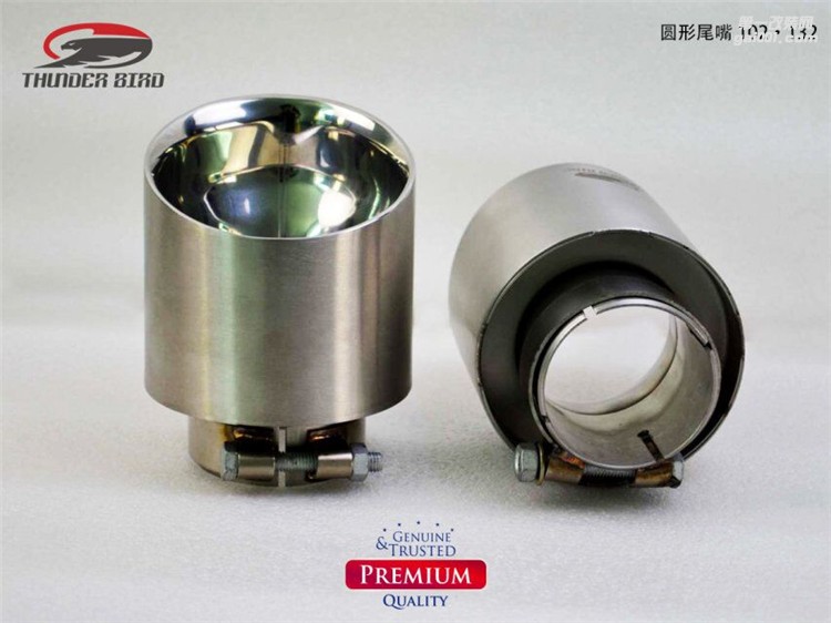 Thunder bird雷鳥排氣通用尾嘴102*132圓形 MM 不銹鋼尾喉