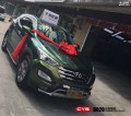 奔馳C63電光金屬檸檬綠車身改色貼膜