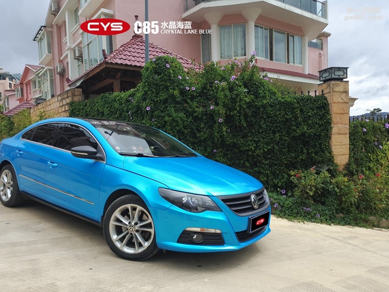 大眾CC CYS水晶海藍(lán) C85 汽車改色貼膜  18611722254 (5)