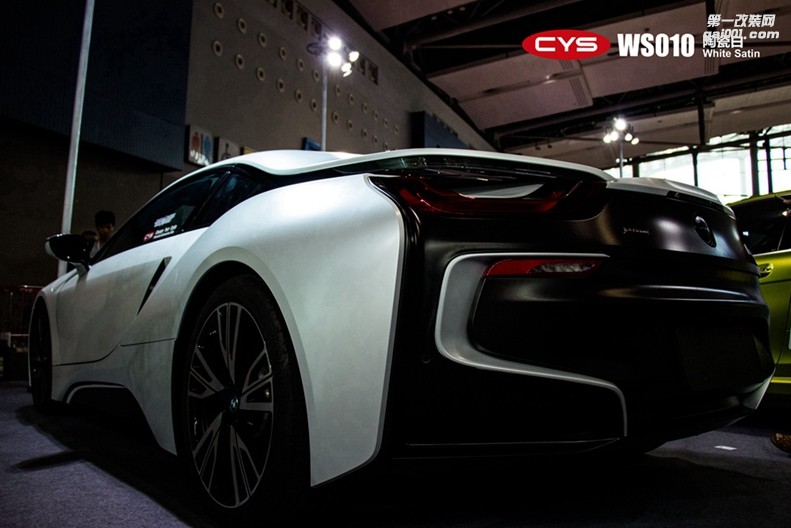 北京寶馬I8 CYS陶瓷白 WS010 汽車改色貼膜