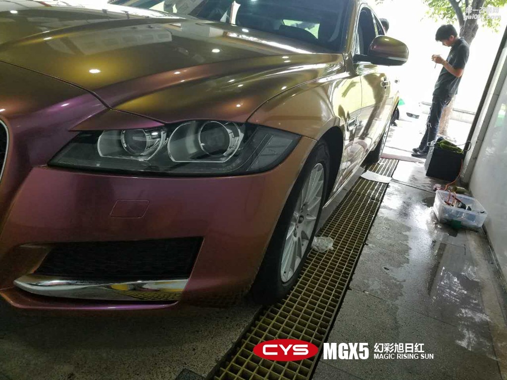捷豹XFL CYS幻彩旭日紅 MGX5  汽車改色貼膜  18611722254 (7)