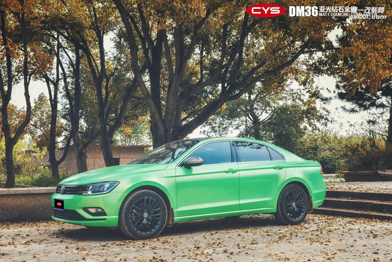 CYS亞光鉆石金綠S車身膜車衣裳DM36亞光鉆石金綠改色膜