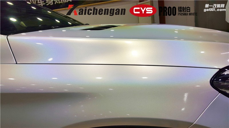 鄭州奔馳GLE CYS鐳射白全車貼膜效果