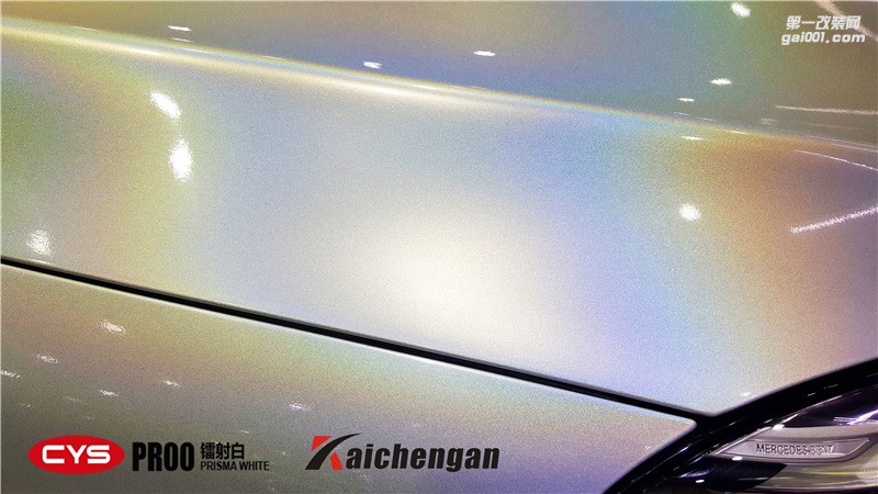鄭州奔馳GLE CYS鐳射白全車貼膜效果