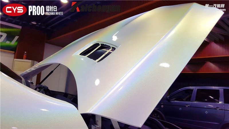 鄭州奔馳GLE CYS鐳射白全車貼膜效果