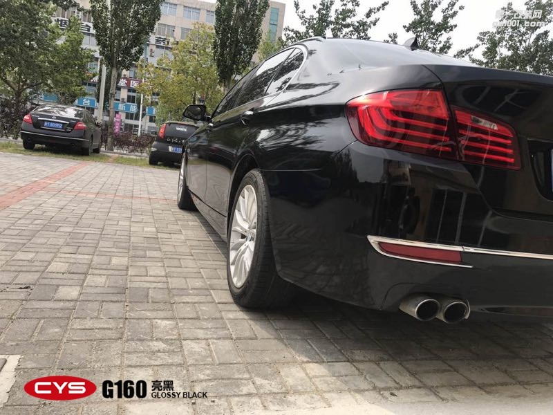 北京寶馬525Li CYS亮黑 G160 汽車改色貼膜