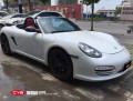 保時(shí)捷Boxster CYS白變藍(lán) W050 汽車(chē)改色貼膜 18611722254 (7)