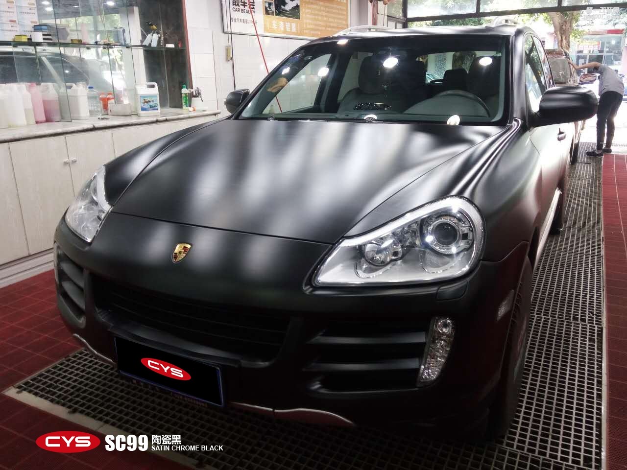 北京保時捷卡宴 CYS陶瓷黑 SC99 汽車改色貼膜