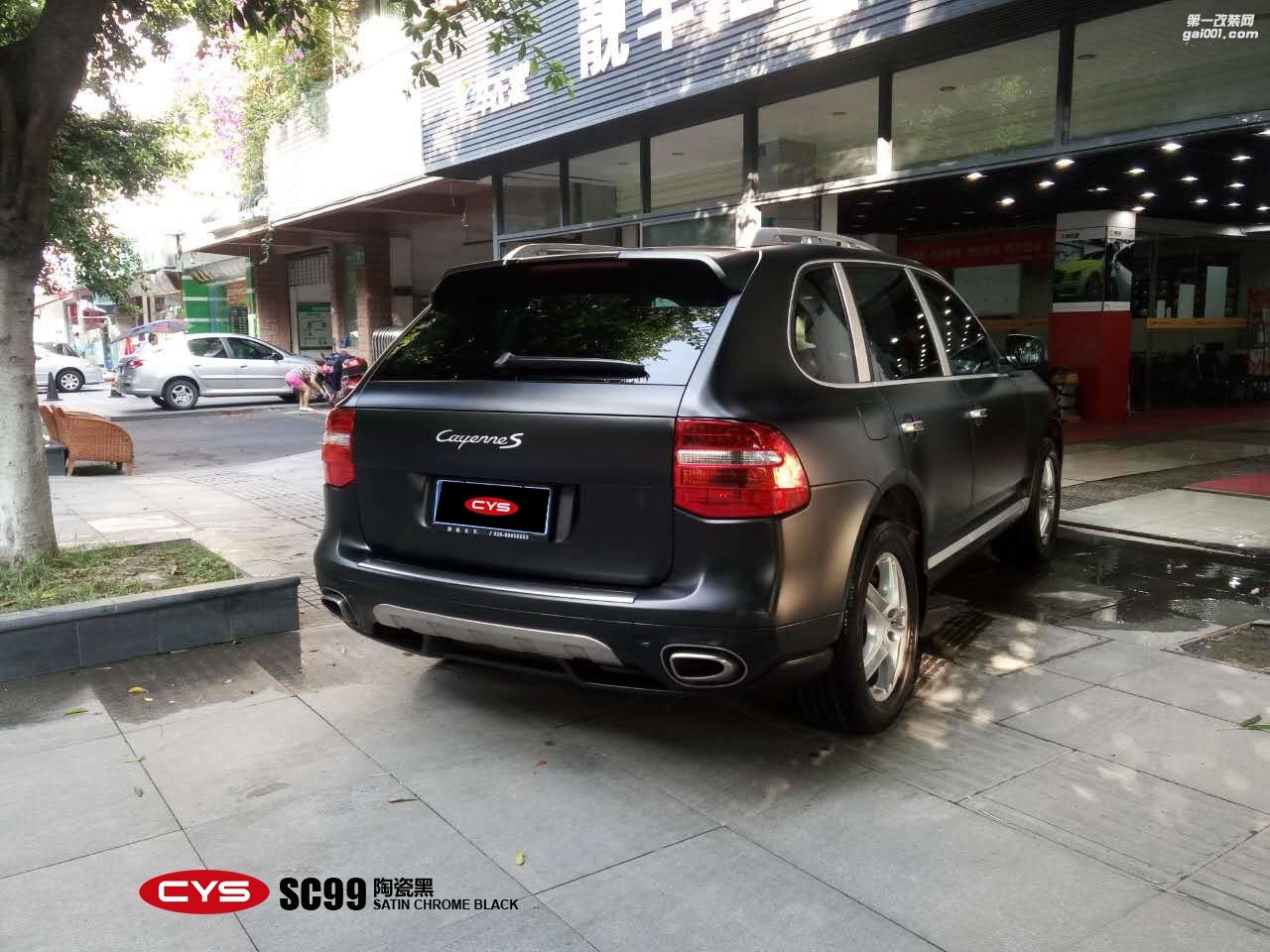 北京保時捷卡宴 CYS陶瓷黑 SC99 汽車改色貼膜