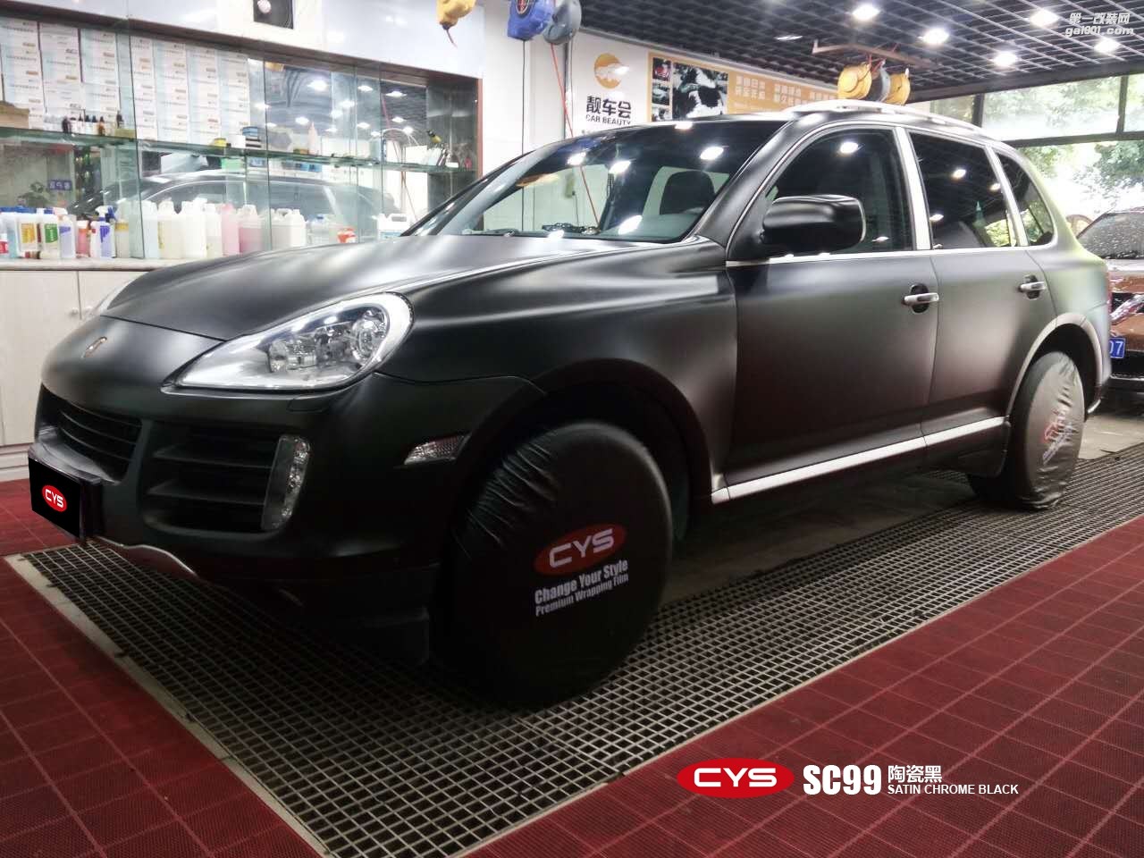 北京保時捷卡宴 CYS陶瓷黑 SC99 汽車改色貼膜