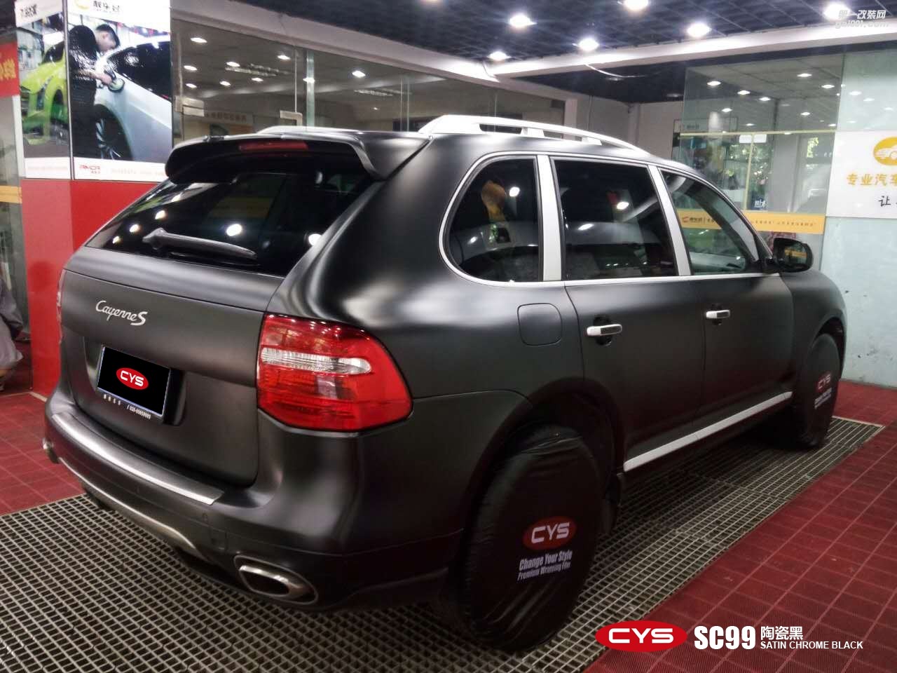 北京保時捷卡宴 CYS陶瓷黑 SC99 汽車改色貼膜