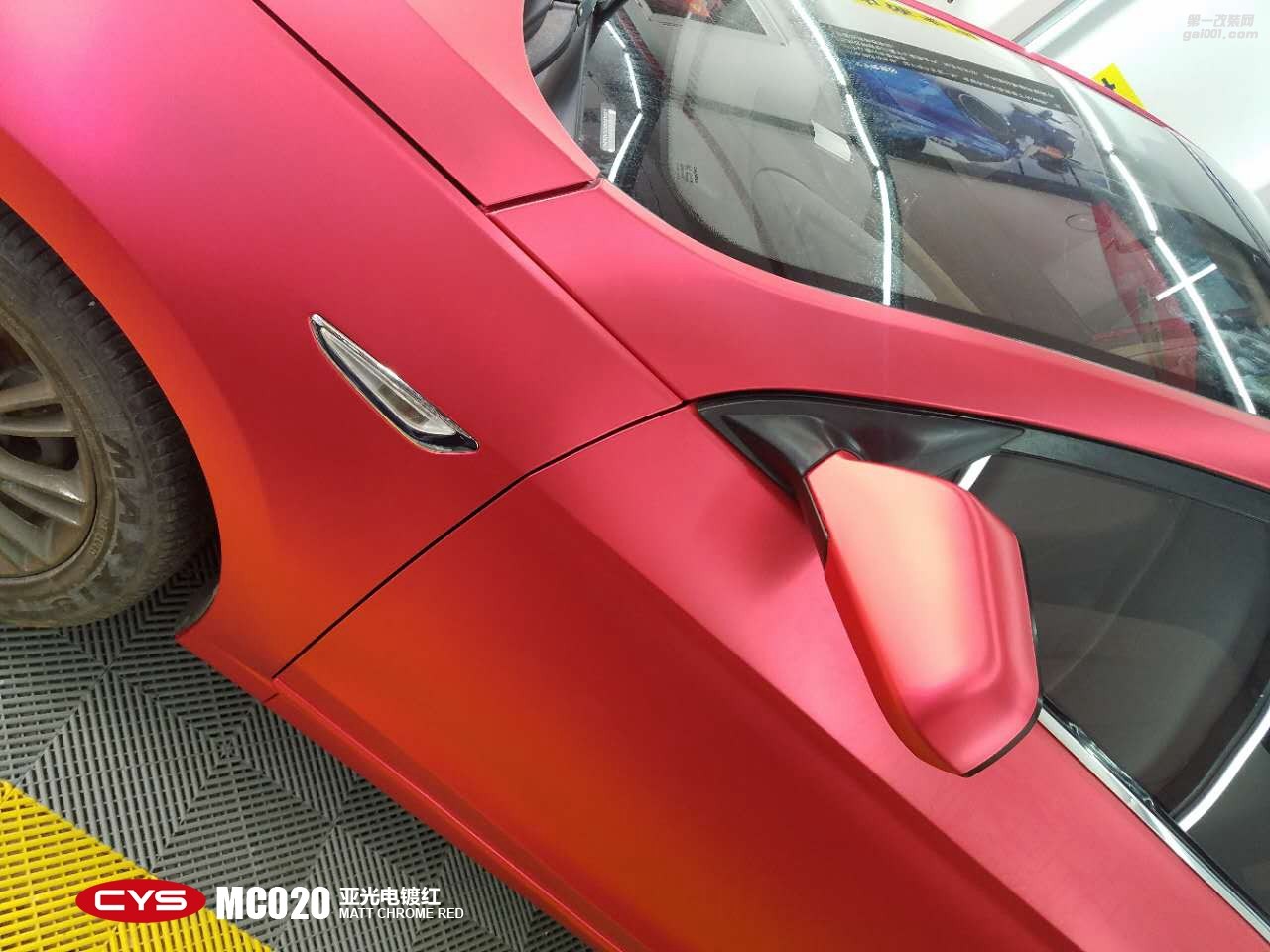 長安逸動 CYS亞光電鍍紅 MC020 汽車改色貼膜 18611722254 (7)